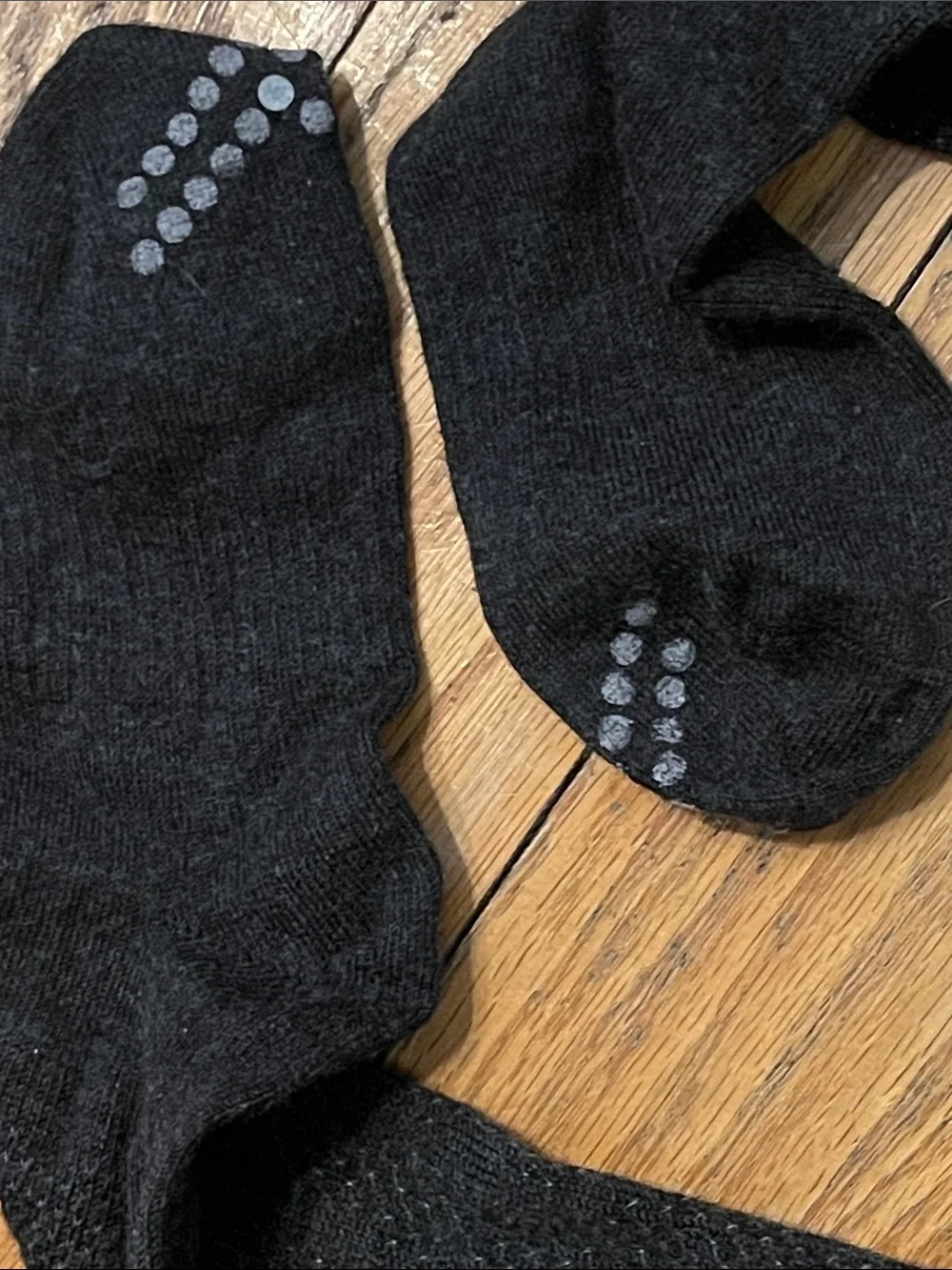 lululemon athletica Black Knit Grip Socks